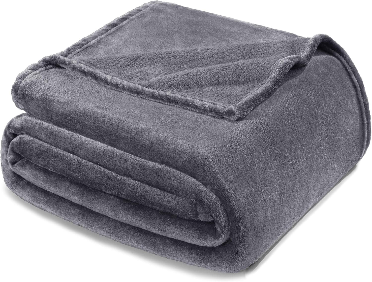 Detalle de Exclusivo Mezcla FB-GY6080 Twin Fleece Blanket, Dark Gray, 60 x 80 Inches