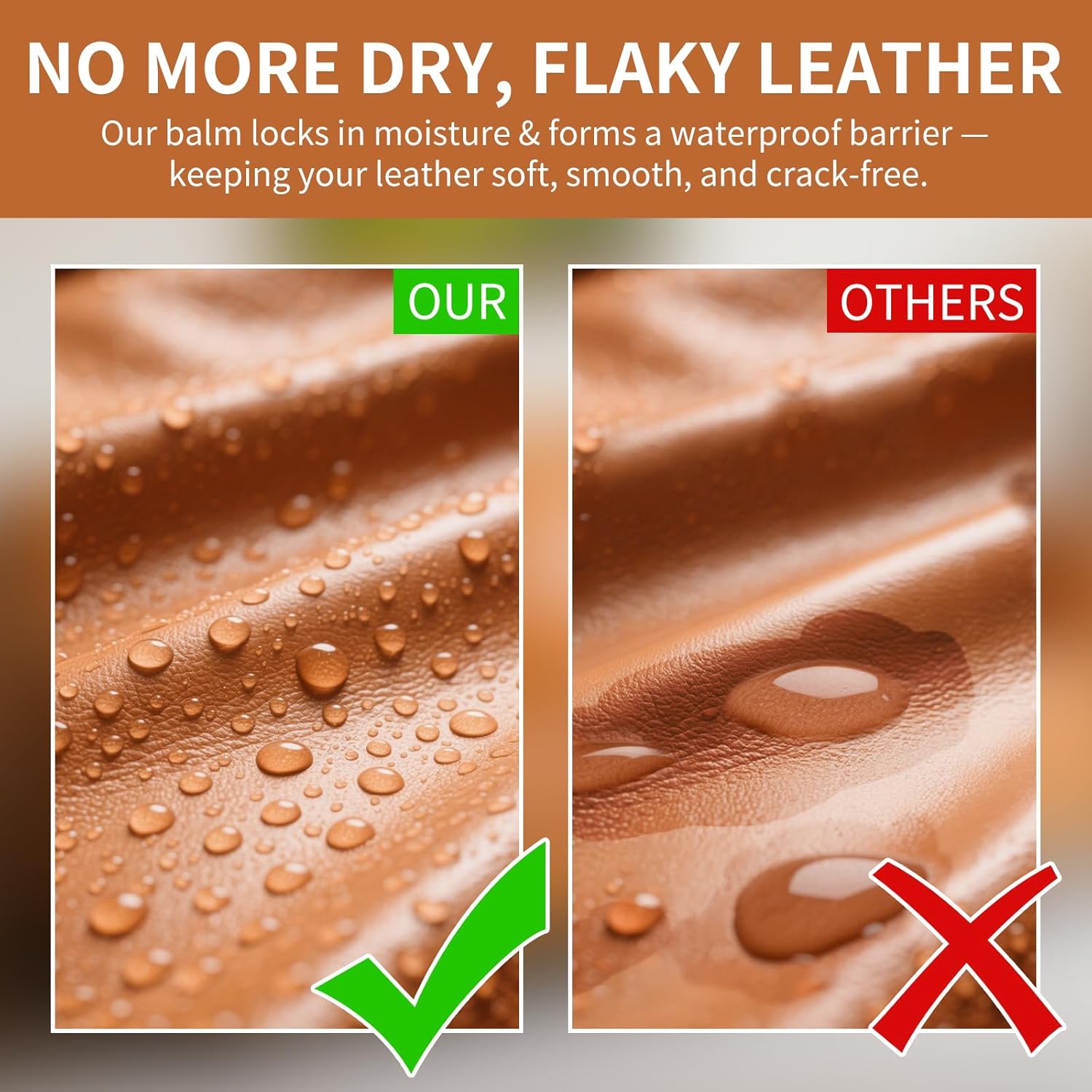 Thumbnail 3 de Leather Recoloring Balm and Scratch Repair Kit (Light Brown) – Leather Restorer for Couches, Furniture, Car Seats & More