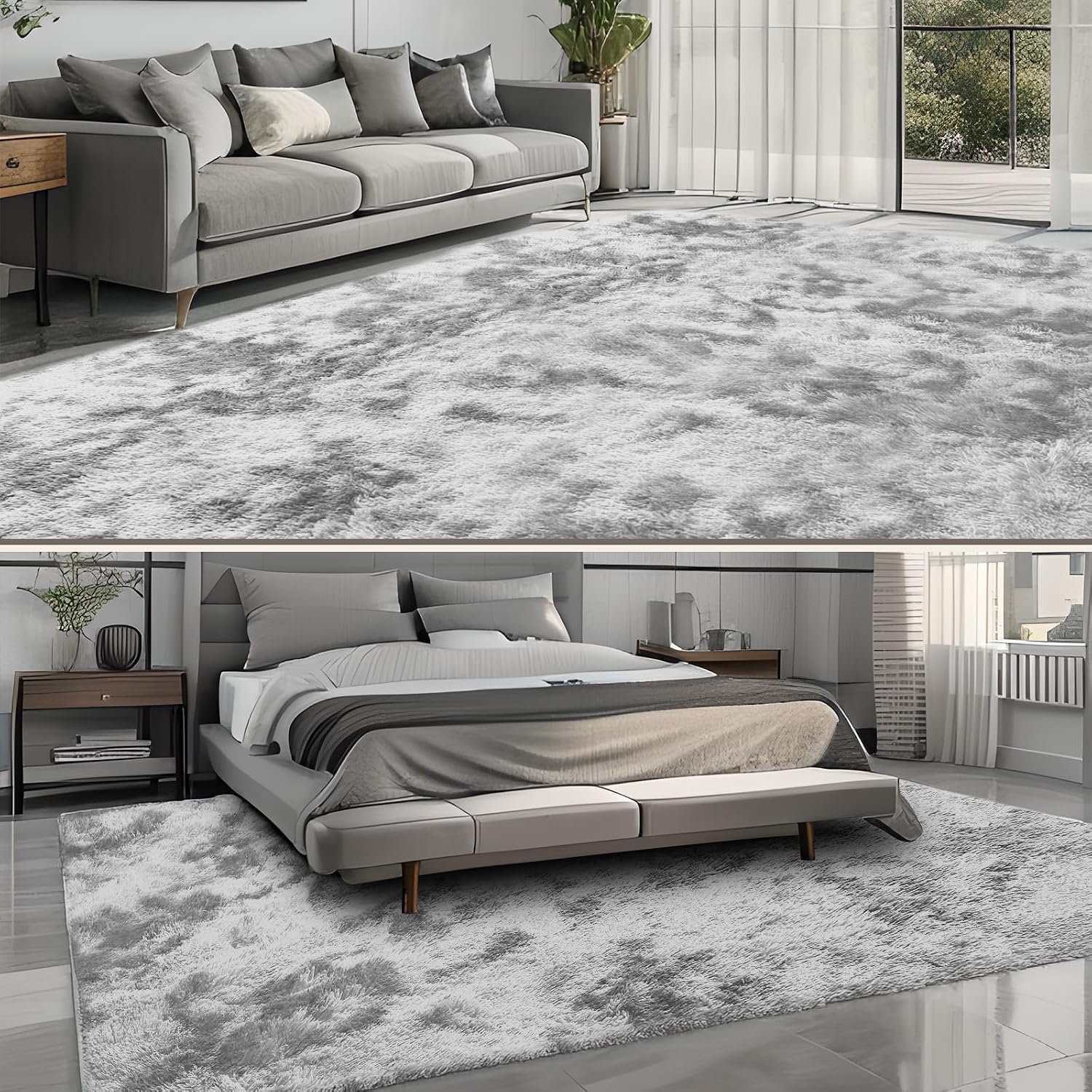 Thumbnail 6 de LNZHAO Rugs Living Room 160x230cm shaggy rug