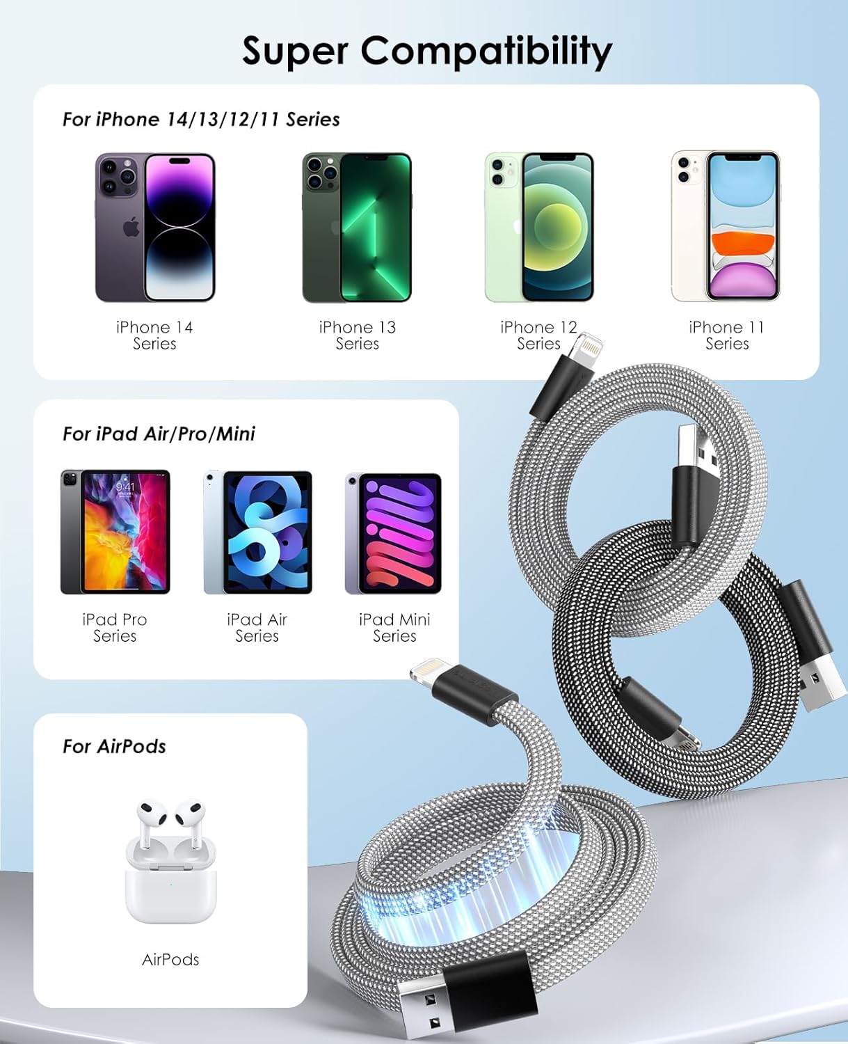 Thumbnail 6 de Magtame Cable Lightning Magnético 1,5 m ⚡ Carga Rápida sin Enredos