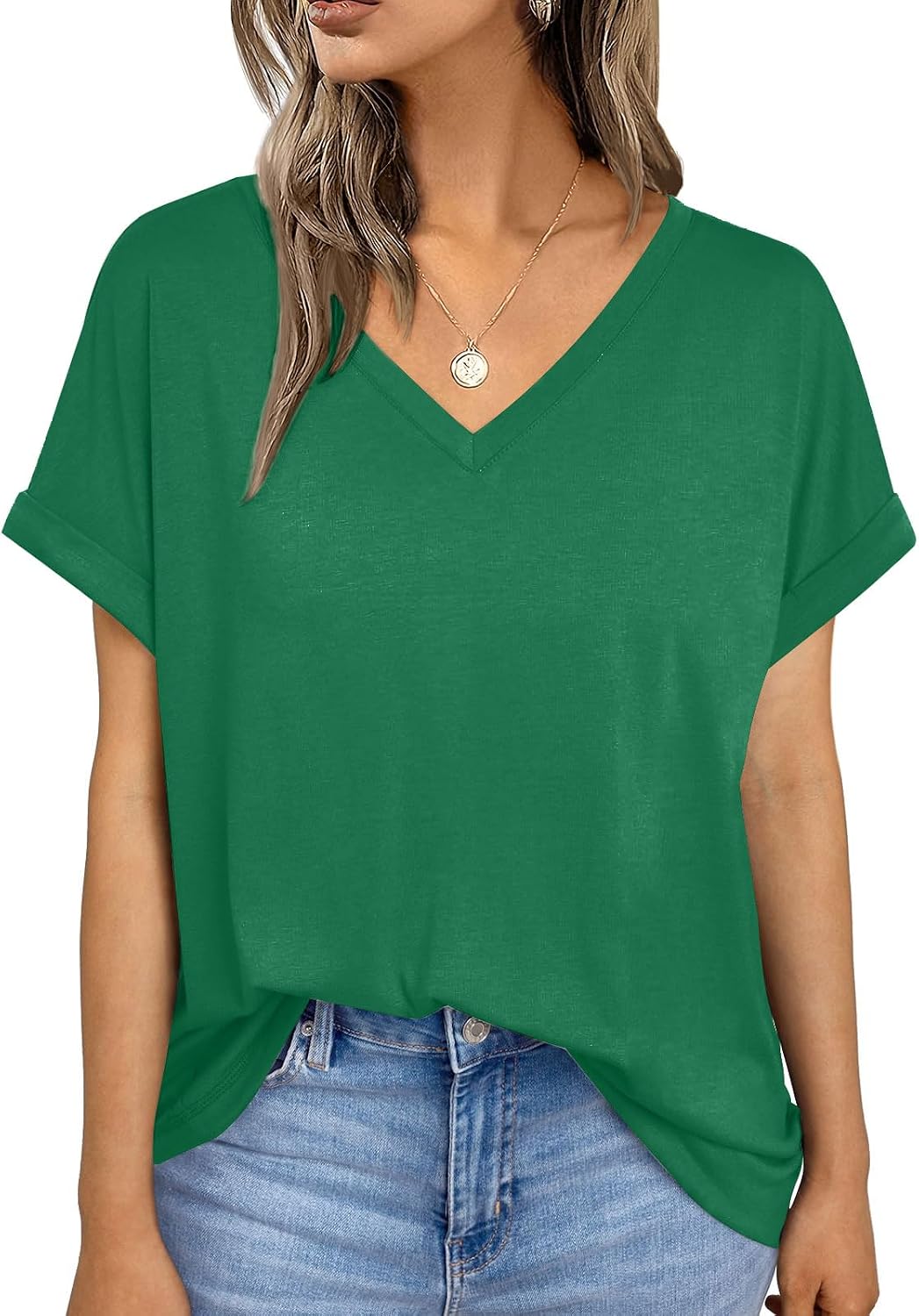 Detalle de AirMood T-shirt d'été ample col V femme