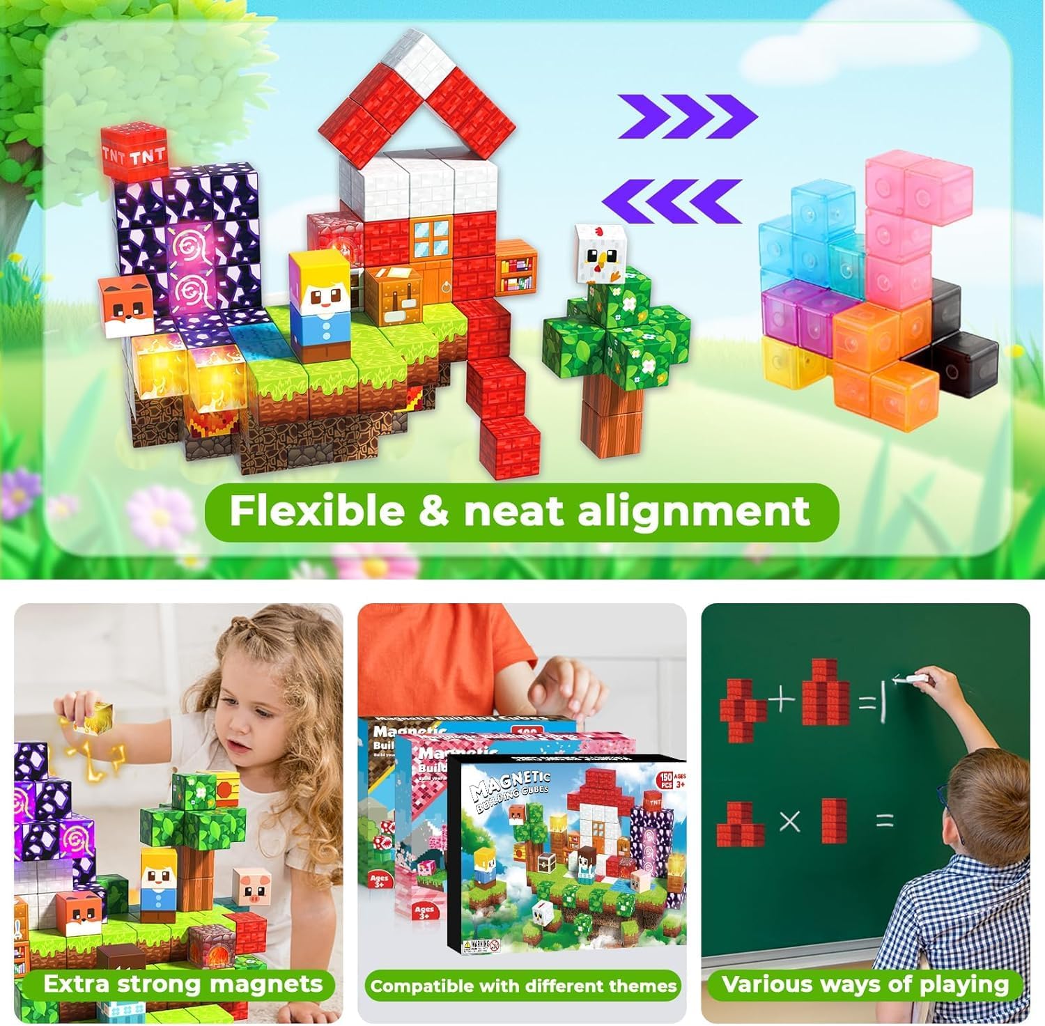 Thumbnail 4 de Magneverse Magnetic Blocks 150-piece set for kids 🧩