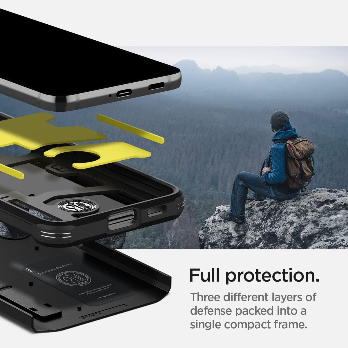 Detalle 2 de Spigen Tough Armor pour Samsung S22 — coque noire