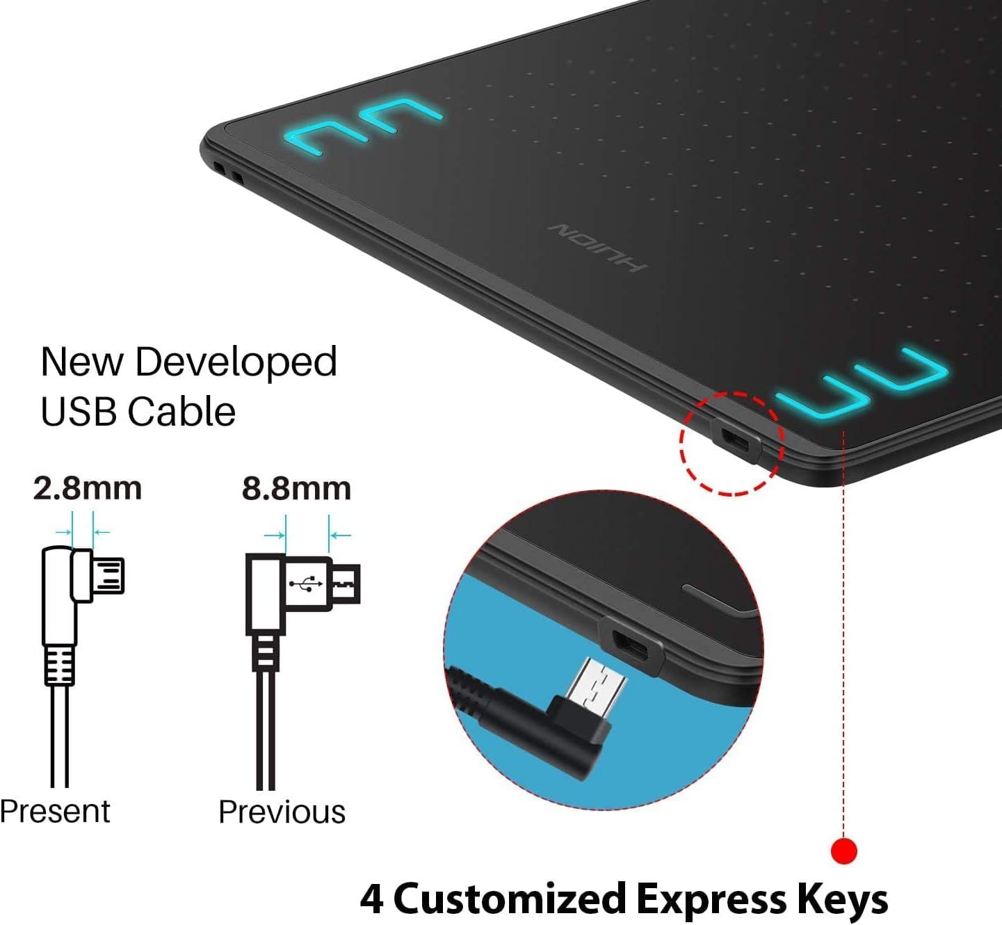 Thumbnail 2 de HUION HS64 graphics tablet with 8192 levels