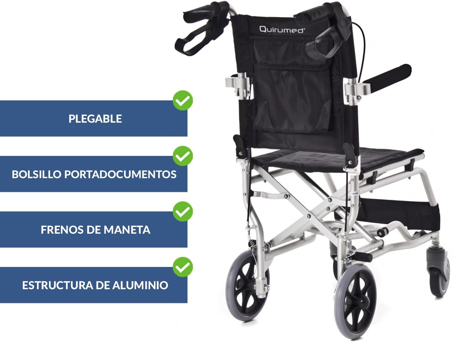 Thumbnail 1 de QUIRUMED Transitrollstuhl-36cm – składany aluminiowy wózek inwalidzki, siedzisko 36 cm