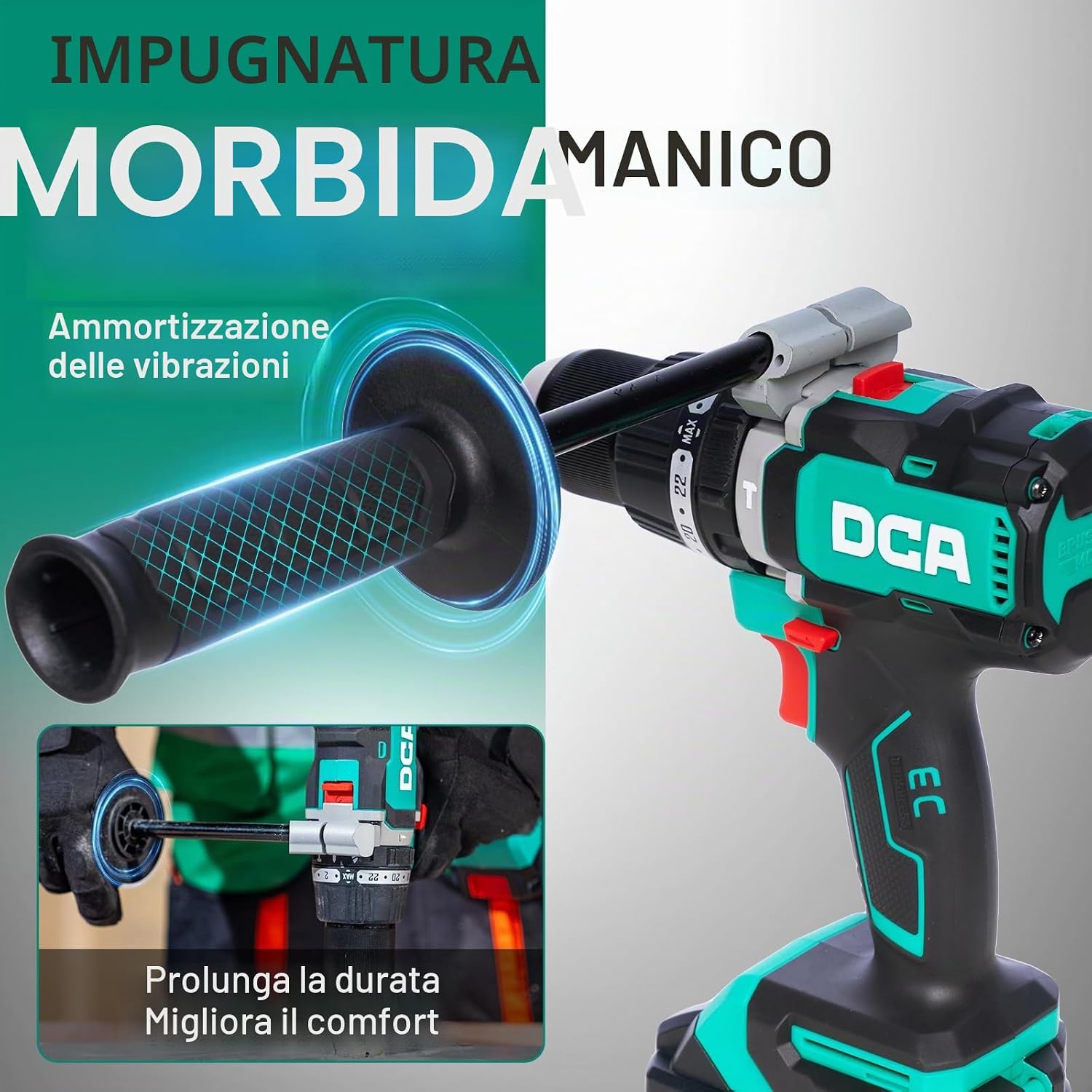 Thumbnail 6 de DCA Trapano Avvitatore A Percussione Brushless 20 V: potenza, versatilità e autonomia per lavori impegnativi