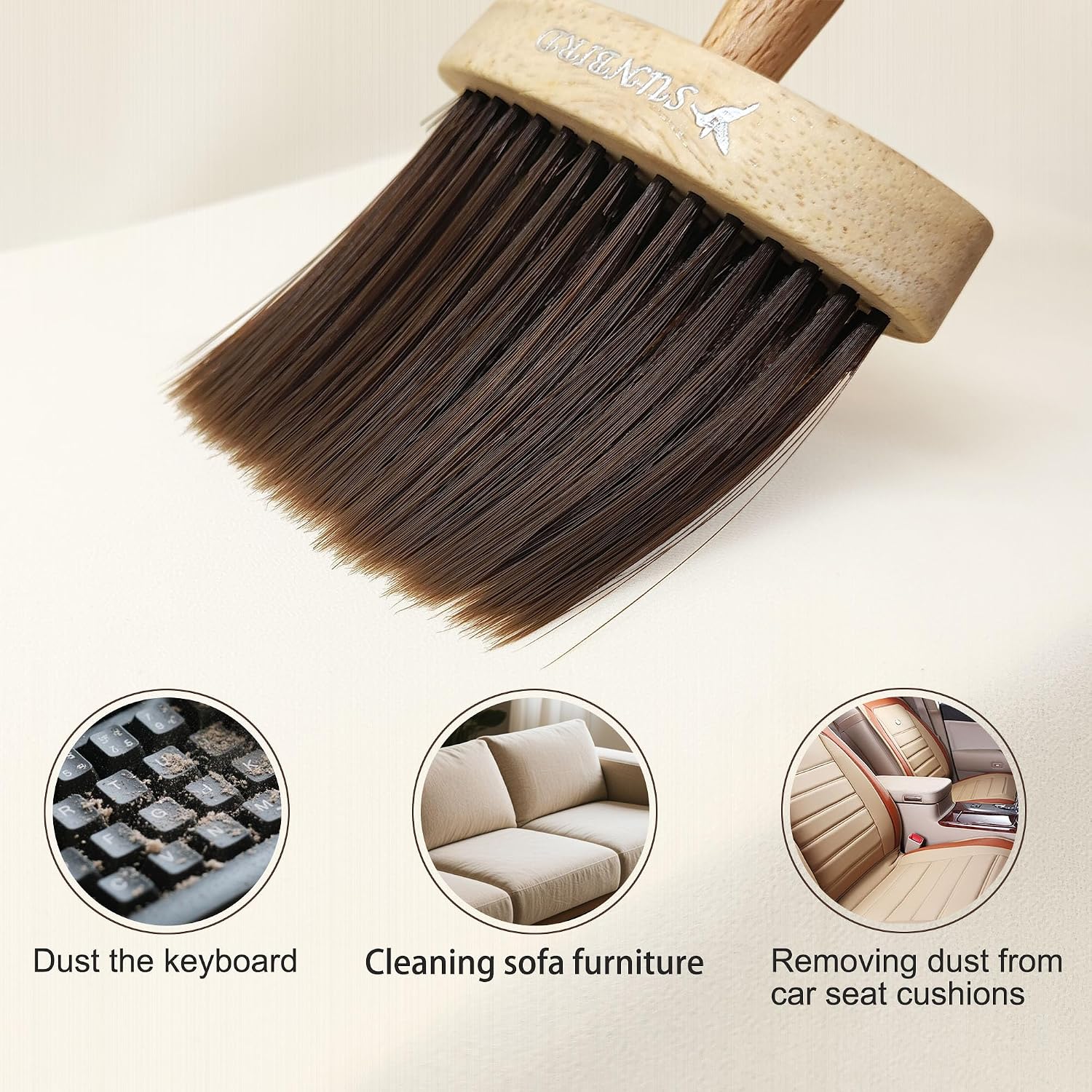 Detalle de SUNBIRD Neck Duster Brush with Nylon Bristles