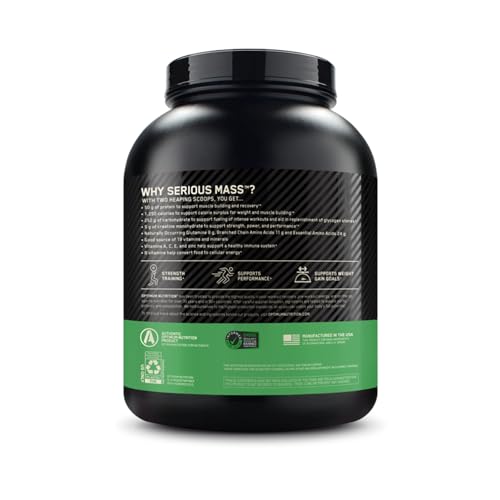 Thumbnail 9 de Optimum Nutrition Serious Mass Weight Gainer Pulver – Vanille, 2,73 kg (8 Portionen)