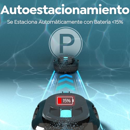 Detalle 2 de BRINBO S1PRO (2026 Upgrade) Robot Limpiafondos para Piscina – autonomía 120 minutos, doble motor y filtración de 180 μm