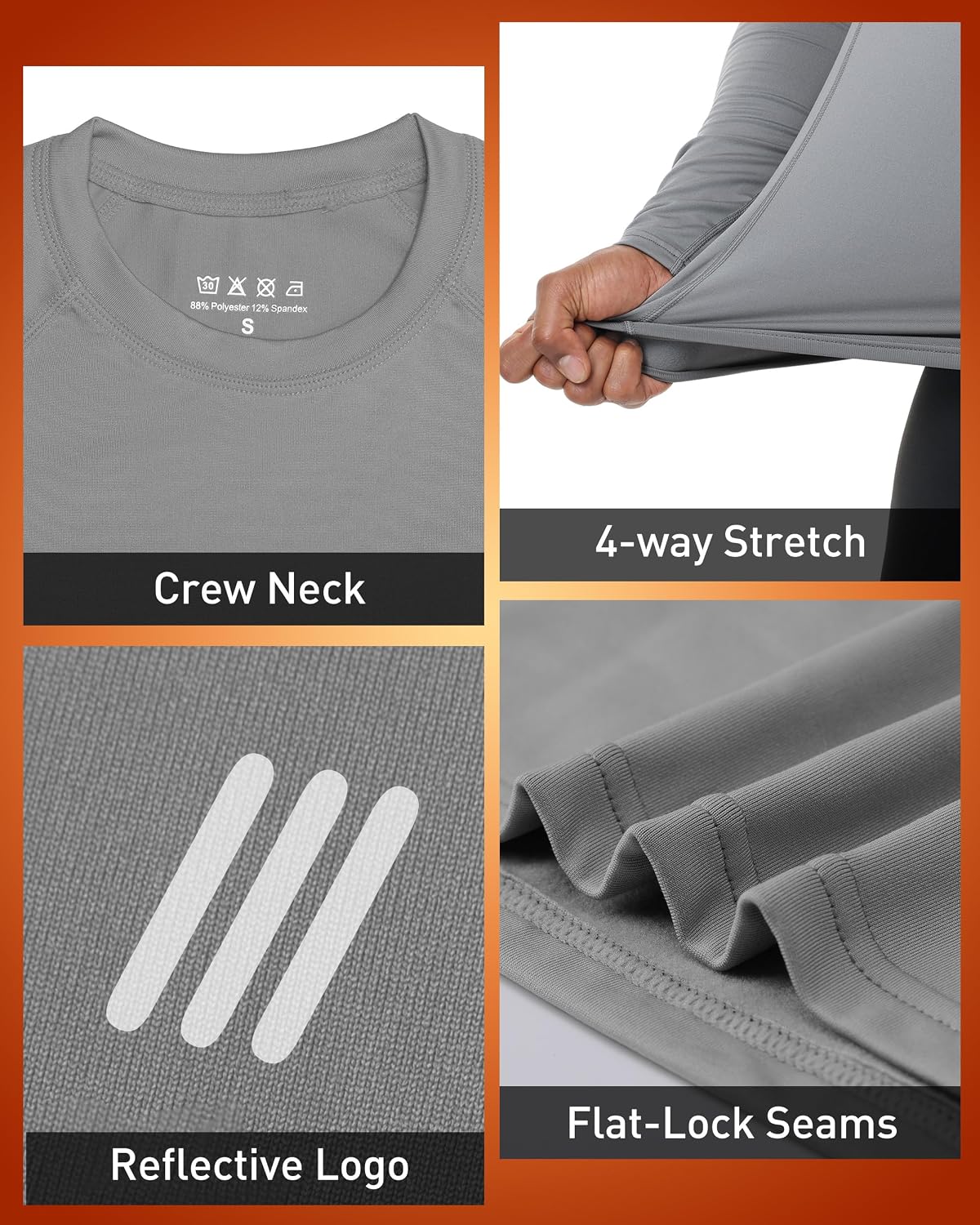 Detalle de RIKUAOU Men's Thermal Compression Shirt