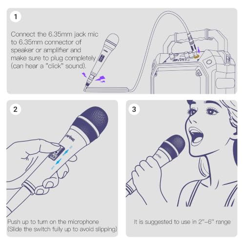 Thumbnail 6 de FIFINE K6 Karaoke Dynamic Microphone — Wired 1/4" (6.35mm) vocal mic for live singing