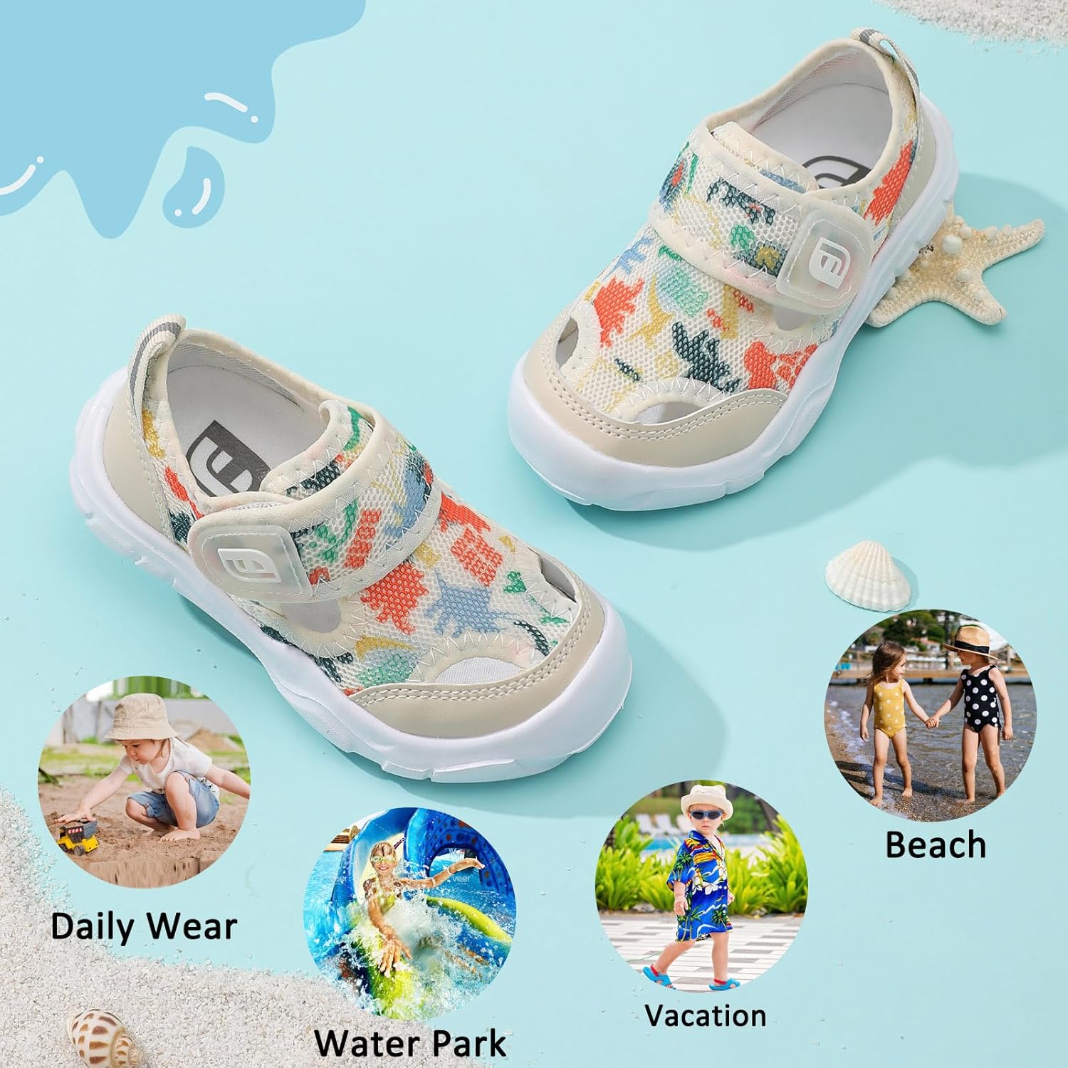 Thumbnail 6 de JOINFREE Baby & Toddler Water Shoes Swim Sandals – Non-slip, Quick-dry Mesh Aqua Socks for First Walkers