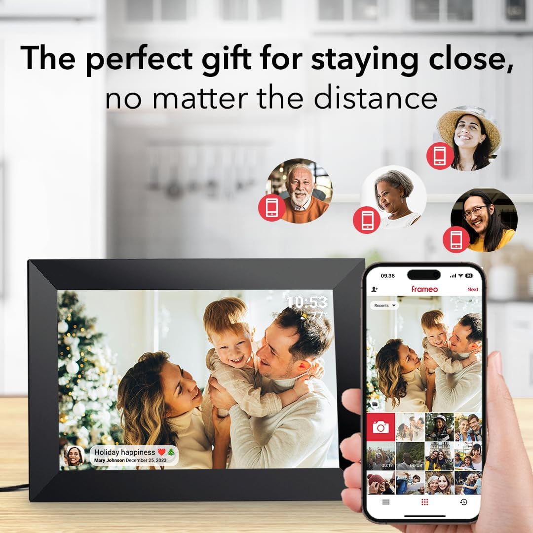 Thumbnail 5 de Frameo 10.1-Inch WiFi Digital Picture Frame (32GB Storage) with 1280×800 IPS Touchscreen