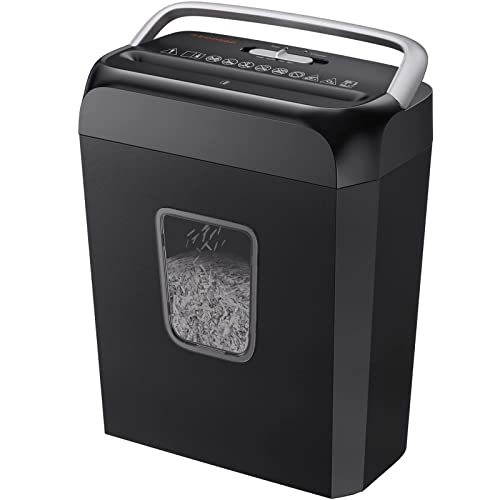 Imagen de Bonsaii 6-Sheet Cross-Cut Compact Paper Shredder for Home Use en OfertitasTOP