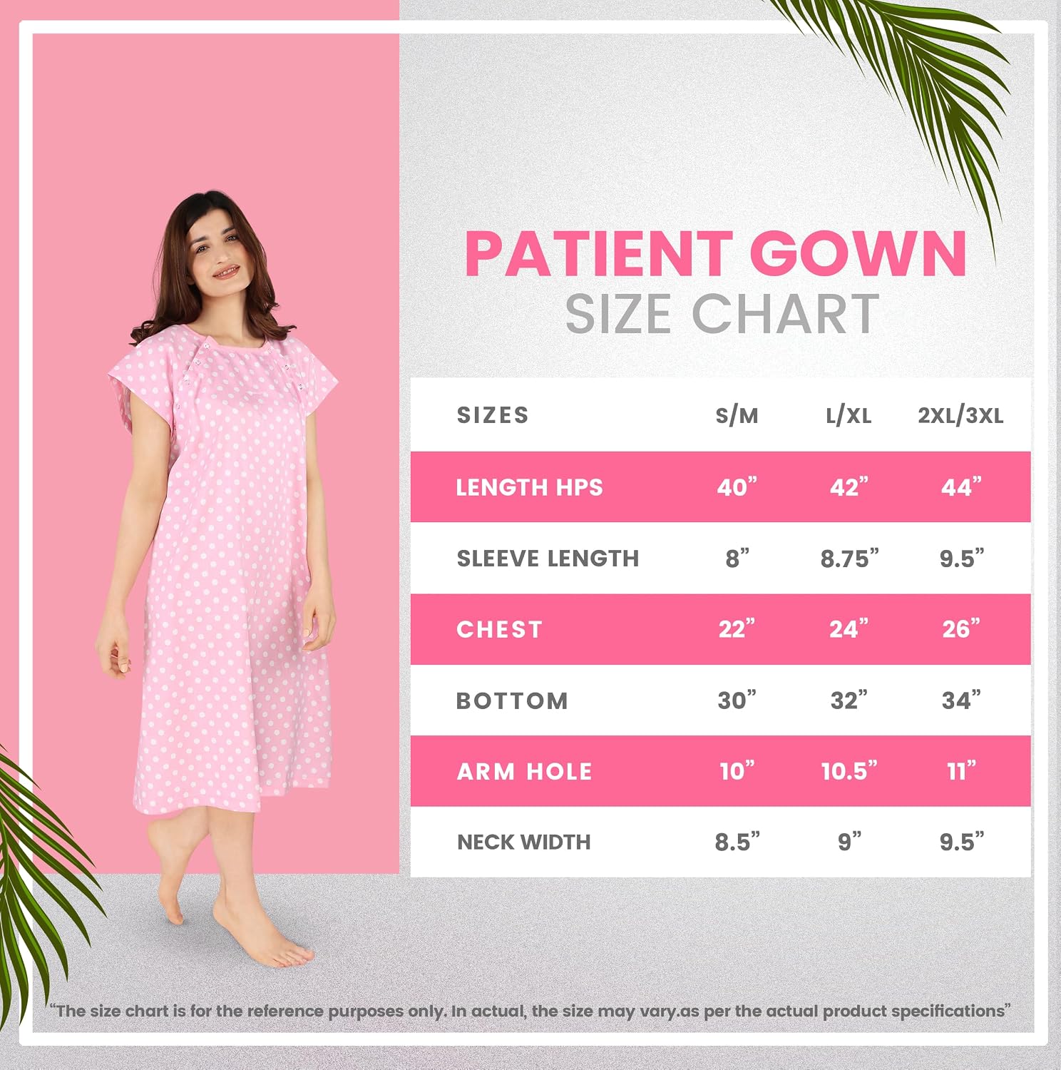 Detalle de Utopia Care Women's Hospital Gown, Small-Medium, Snap-Front Access