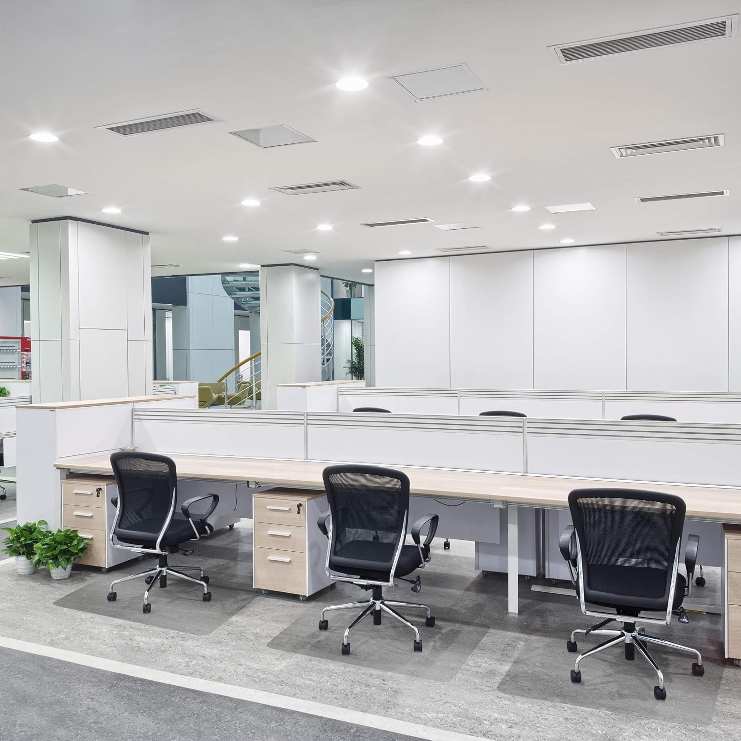 Detalle 2 de Floordirekt PRO – Bürostuhl-Unterlage, transparente Bodenschutzmatte 114 × 120 cm