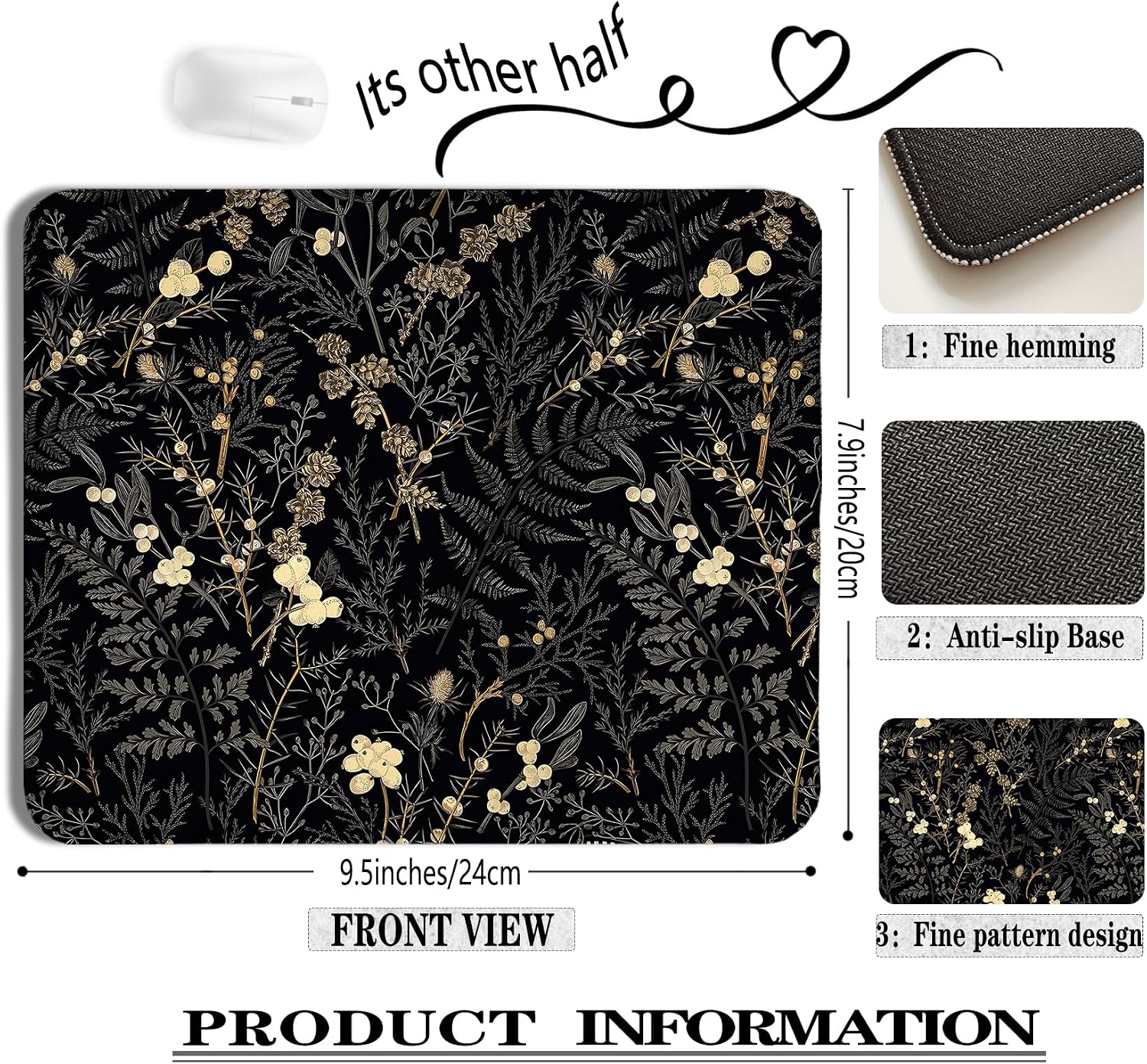 Detalle 2 de Botanical Mouse Pad 9.5 x 7.9 Inch