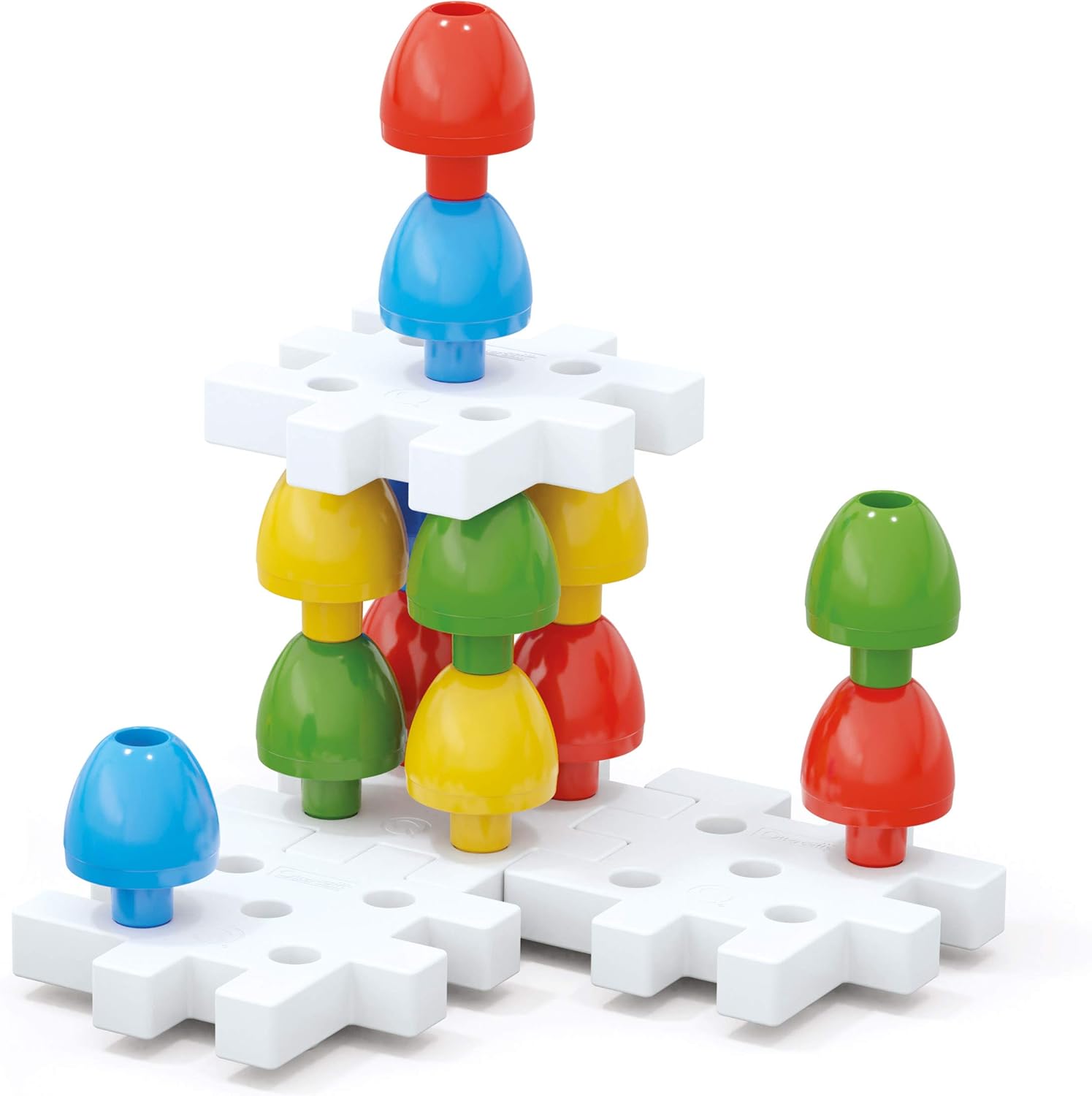 Detalle de Quercetti Jumbo Peggy, 20 pièces – Jeu de mosaïque et de construction Montessori pour enfants 2–5 ans