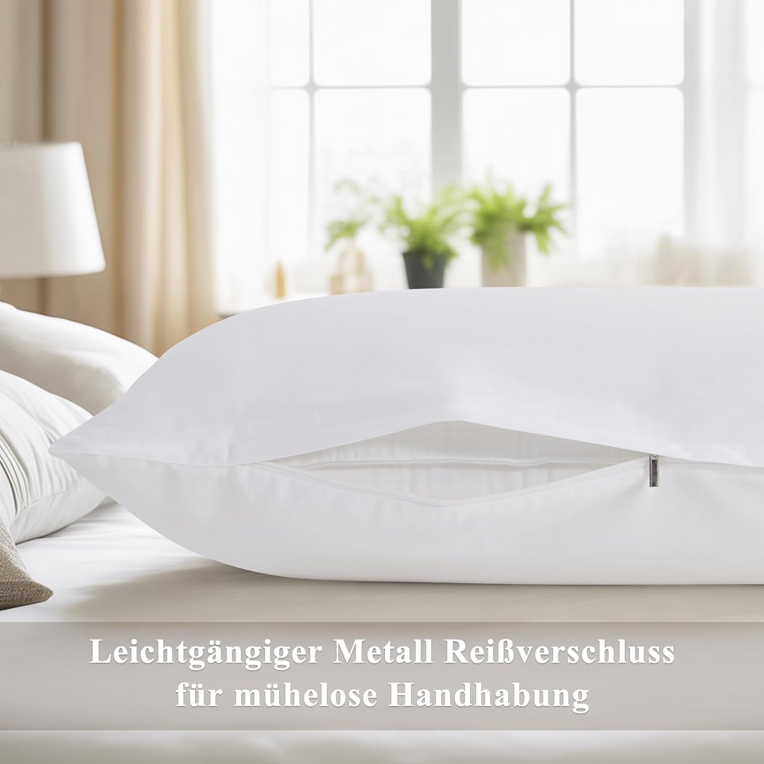 Detalle 2 de Aisbo Seitenschläferkissen Bezug 40x145