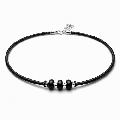 Detalle de VELKYA Collar hombre de plata 925 43+7 cm