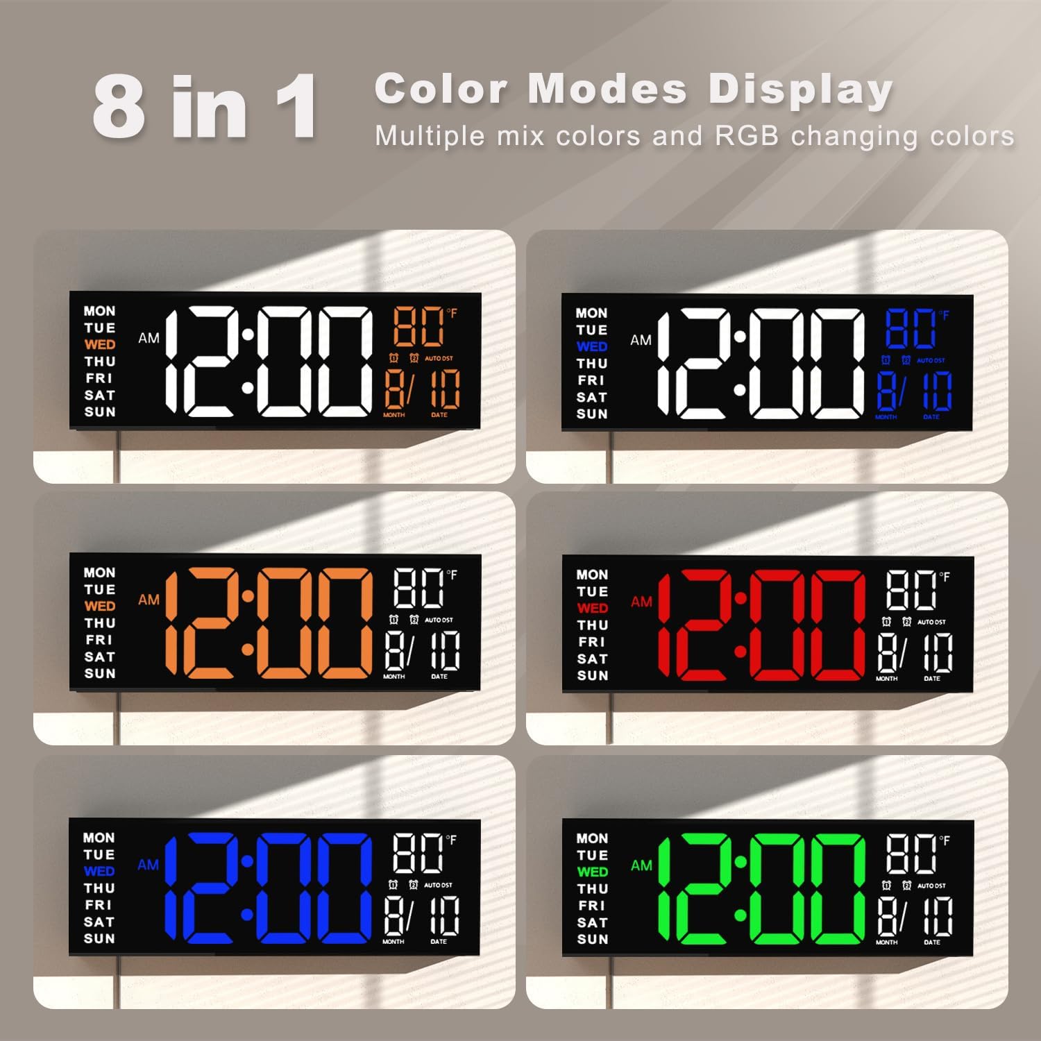 Thumbnail 2 de JALL 16" Digital Wall Clock with Timer