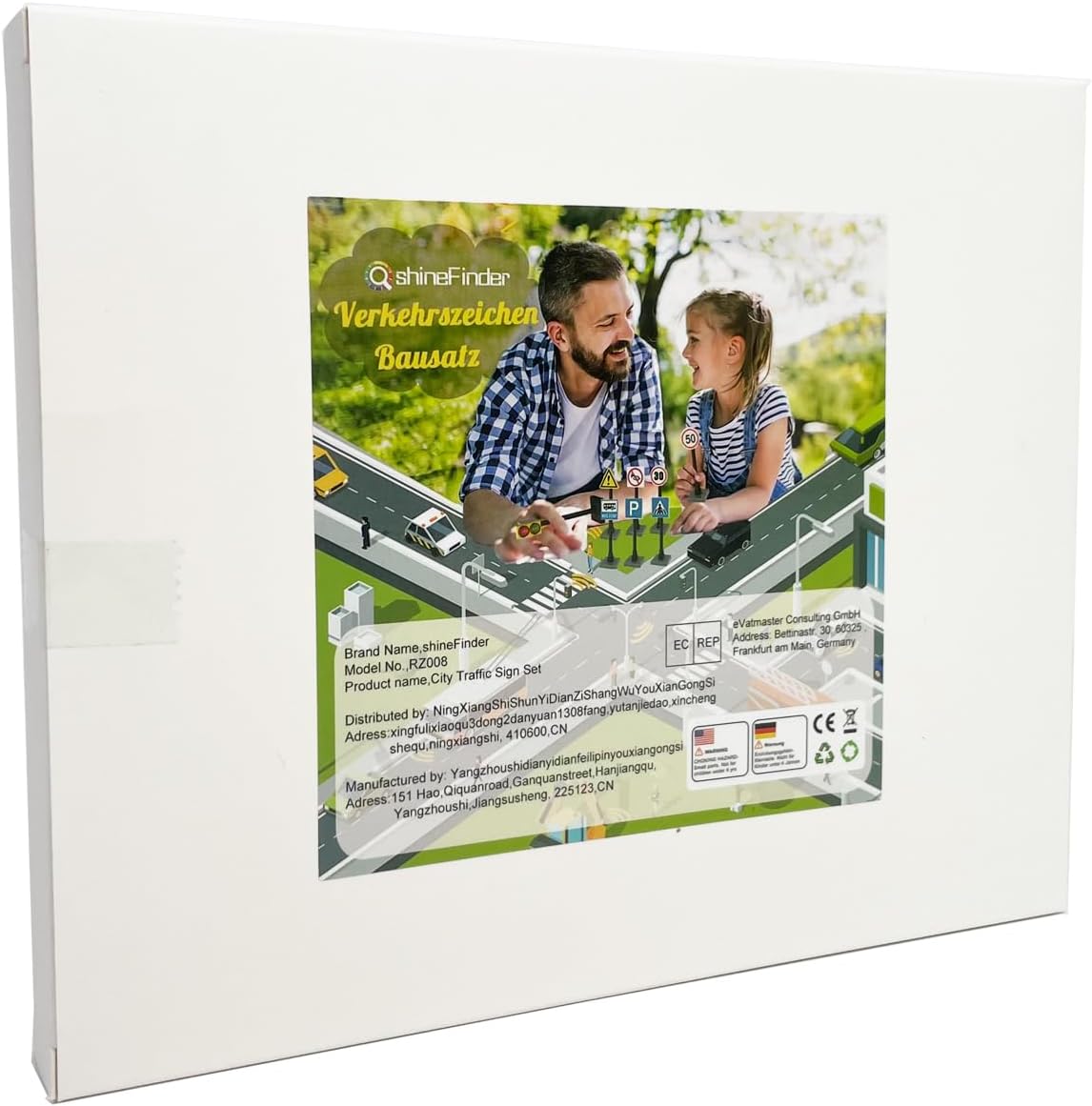 Thumbnail 6 de shineFinder City Set verkeersbordenset voor bouwplaten en bouwstenen