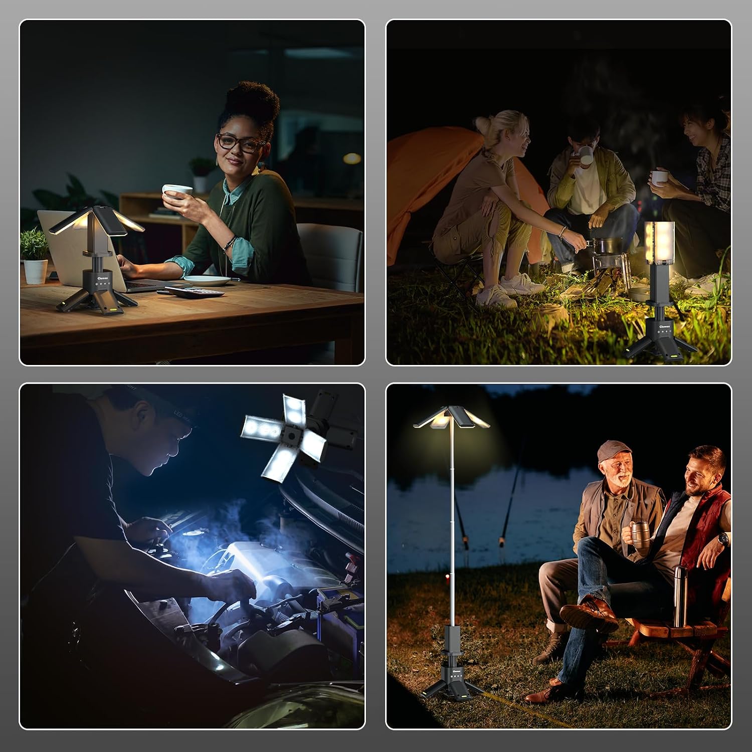 Thumbnail 3 de Clemas Telescopic Camping Lights Rechargeable 14,000 mAh – Magnetic, Dimmable LED Lanterns (6000LM, IPX5)