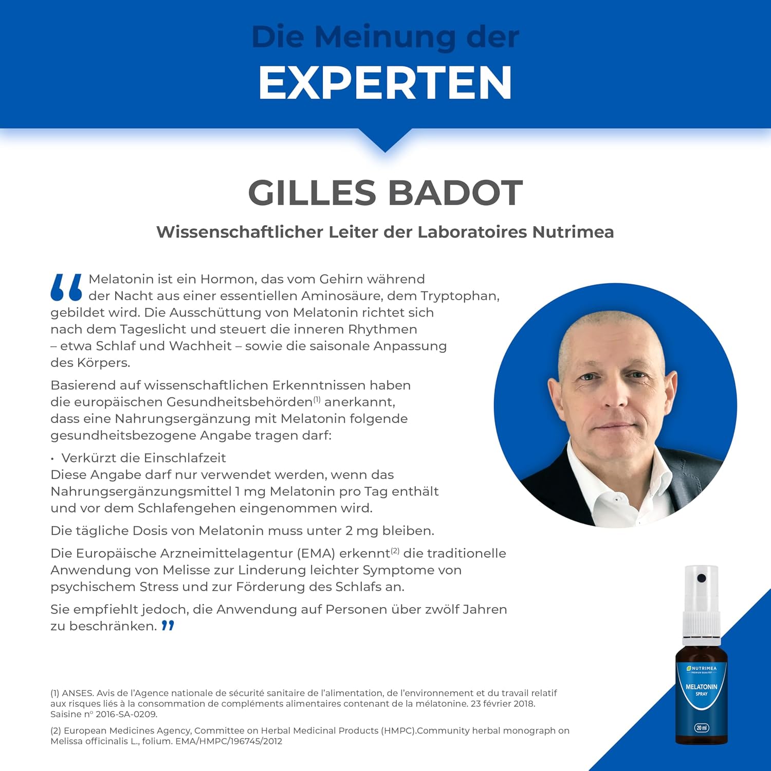 Thumbnail 6 de Melatonin Spray - 0,5 mg, Zuckerfrei, Kirschgeschmack | Schnelle Einschlafhilfe von Nutrimea