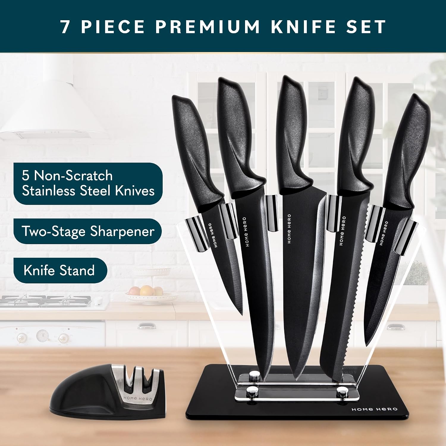 Detalle 2 de Home Hero kitchen knife set, 7-piece