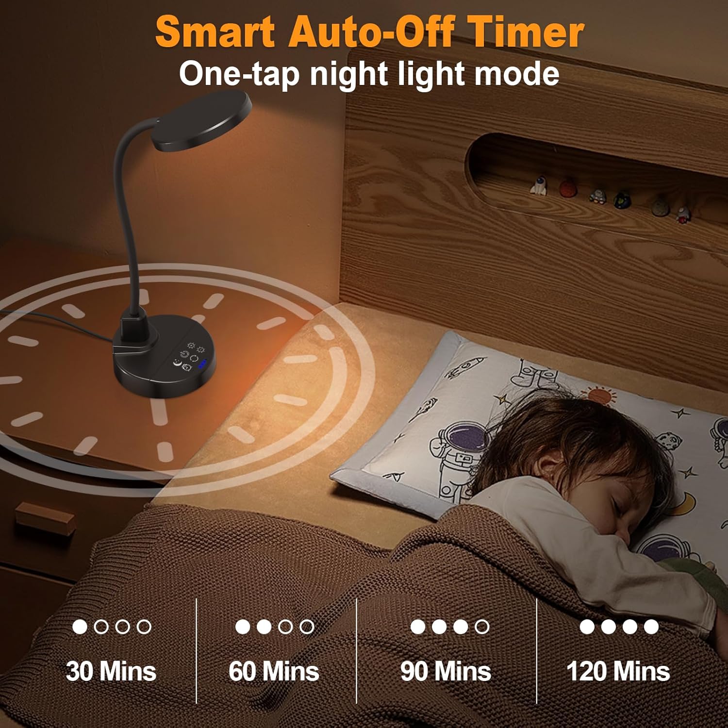 Thumbnail 4 de ZAPLIT 15W Lampada da scrivania 78 LED con USB-A e USB-C, dimmerabile e con timer