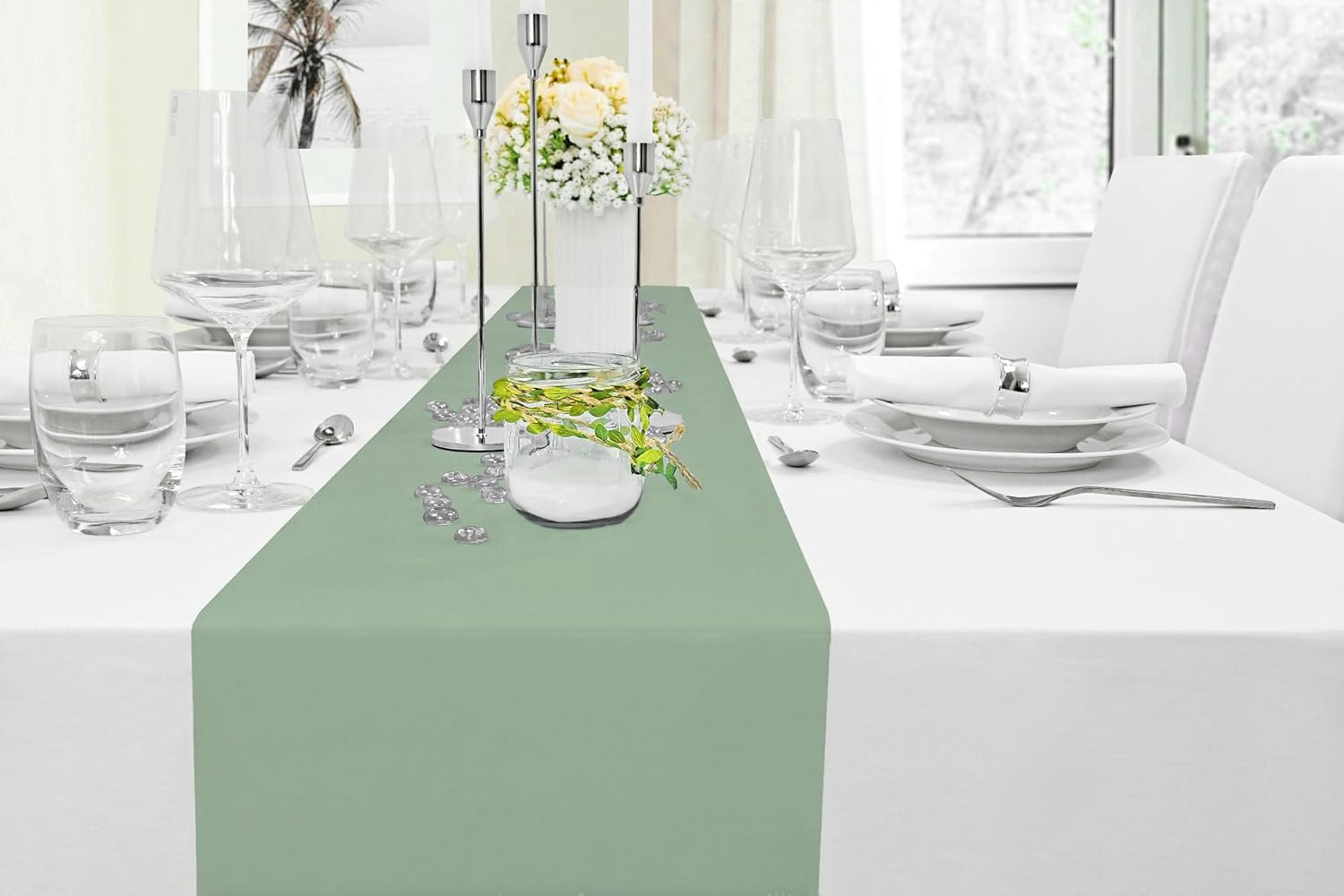 Thumbnail 6 de MODERNO VliesTischläufer Grün 30 cm x 25 m