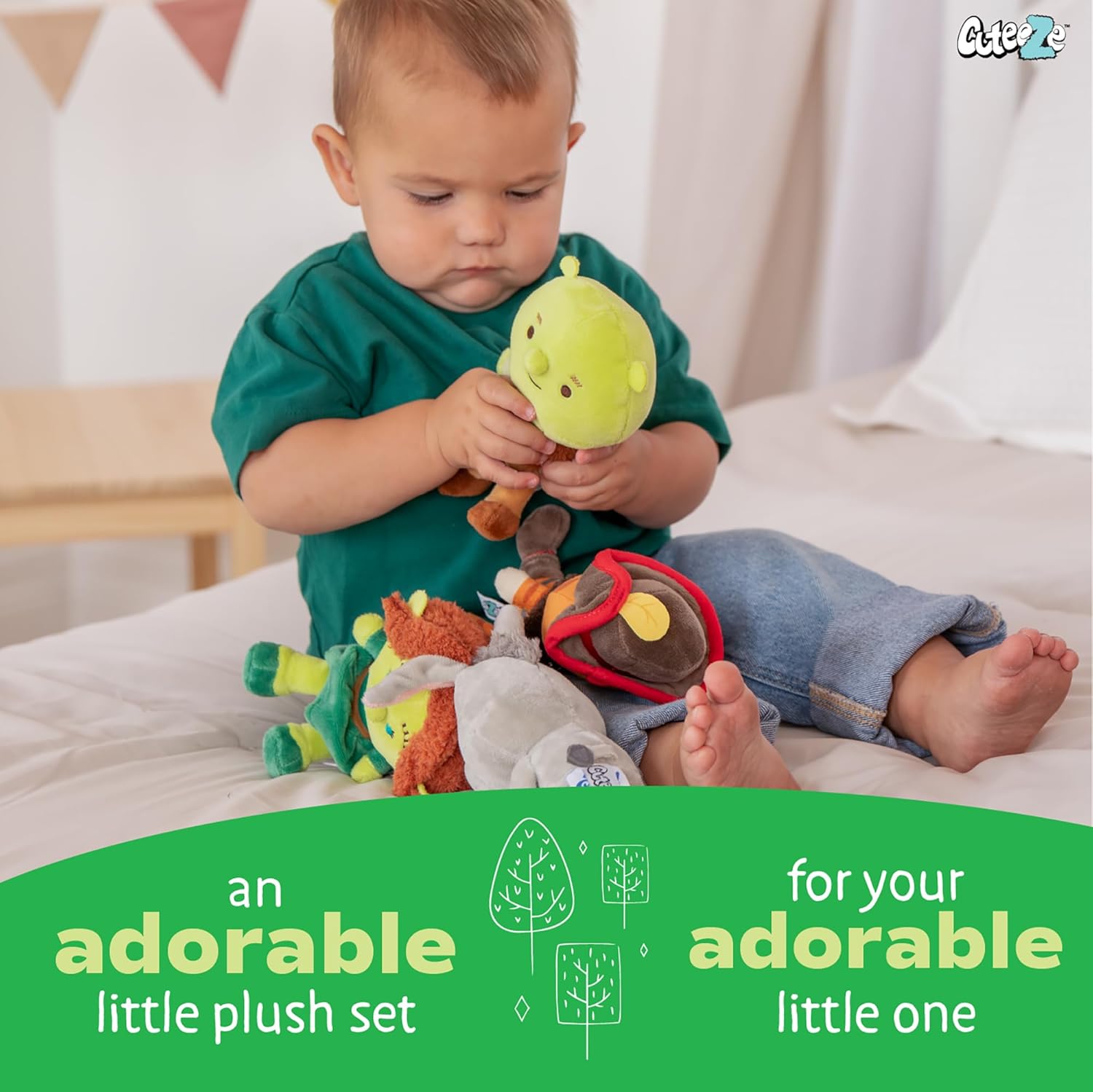 Detalle de Kids Preferred Shrek Cuteeze 4 Piece Set — 6-Inch Plushes with Beans for Comfort