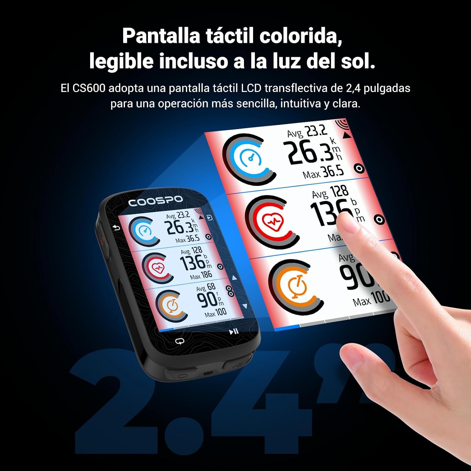 Detalle 2 de COOSPO CS600 GPS 36H para bicicleta