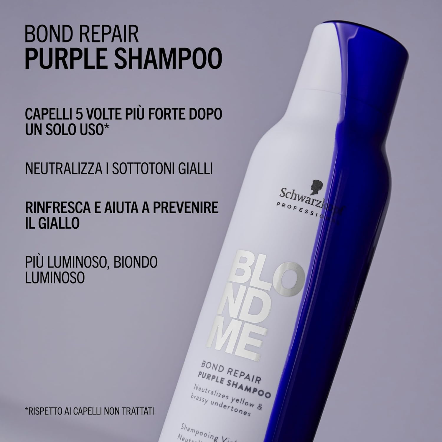 Thumbnail 2 de Schwarzkopf Professional BLONDME Bond Repair Purple Shampoo Cool 300ml: neutra i riflessi gialli con tecnologia Bond Repair
