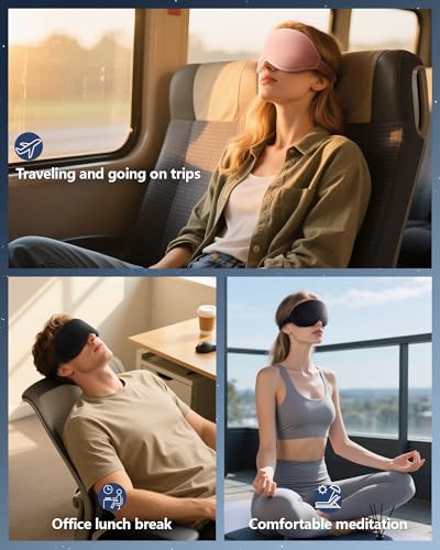 Thumbnail 7 de Aosun Eye Mask (2 Pack) – Super Soft 3D Sleep Masks with Adjustable Straps