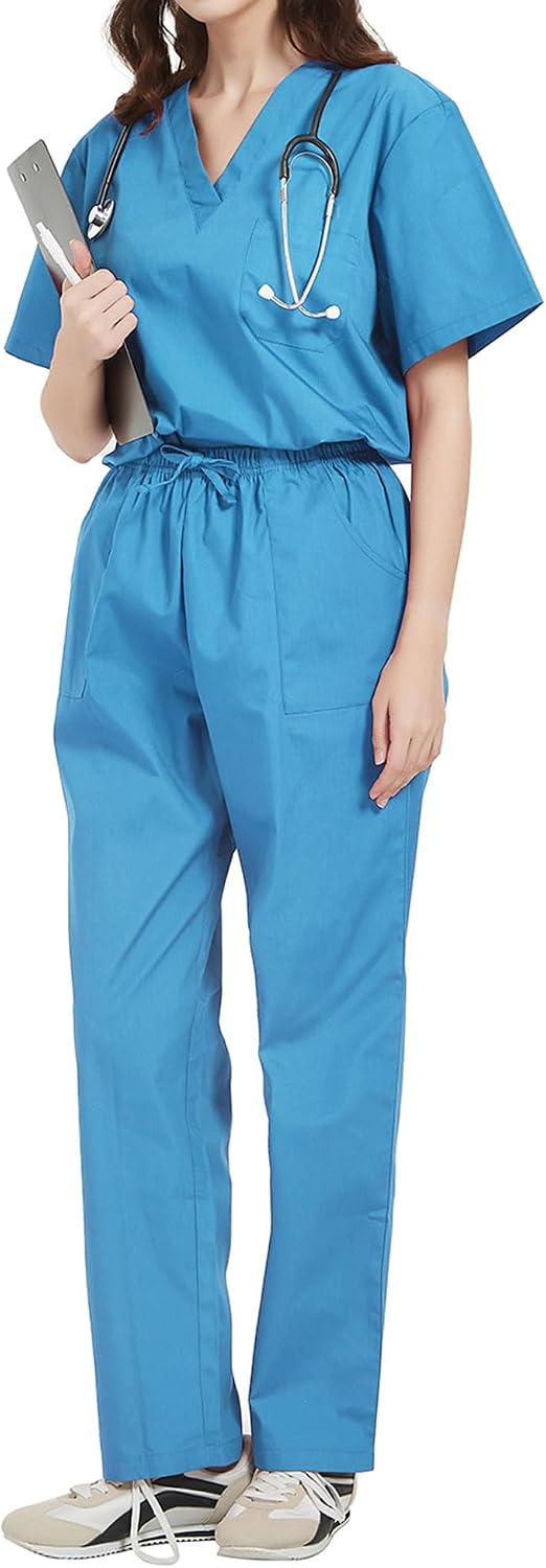 Detalle de MISEMIYA Scrub Bz-6801-6802 Ensemble de travail unisexe turquoise (M)