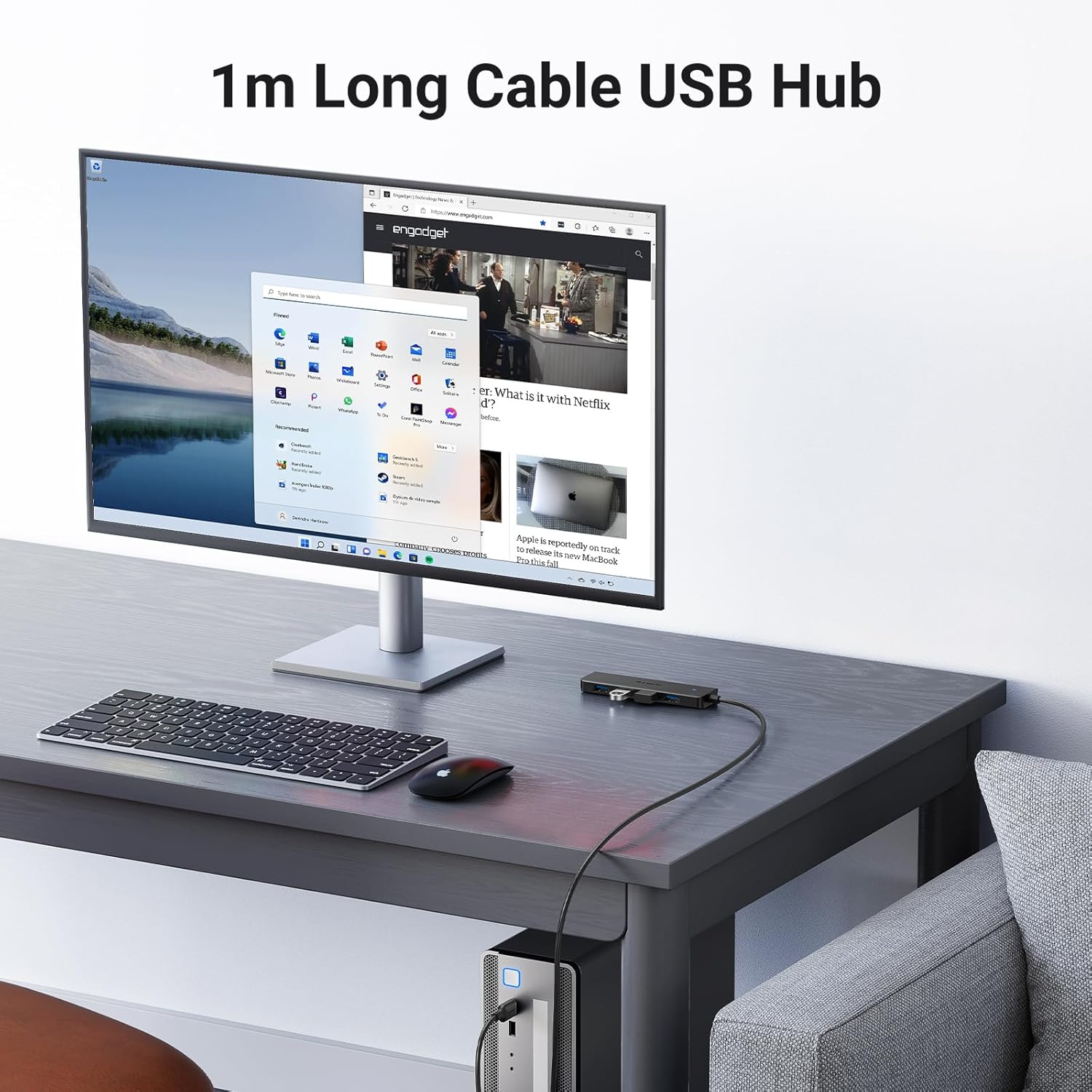Thumbnail 1 de UGREEN USB Hub 3.0 100cm cable, 4-port USB
