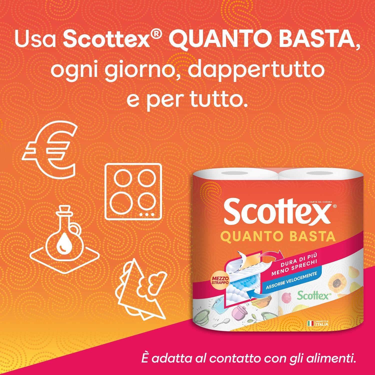 Thumbnail 5 de Scottex Quanto Basta Carta Cucina 6 Rotoli