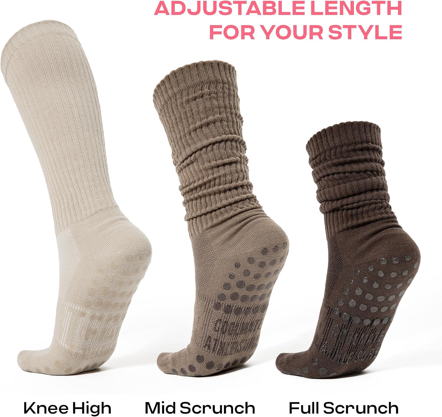 Detalle 2 de CoolMate Pilates Socks with Grips Non-Slip Crew
