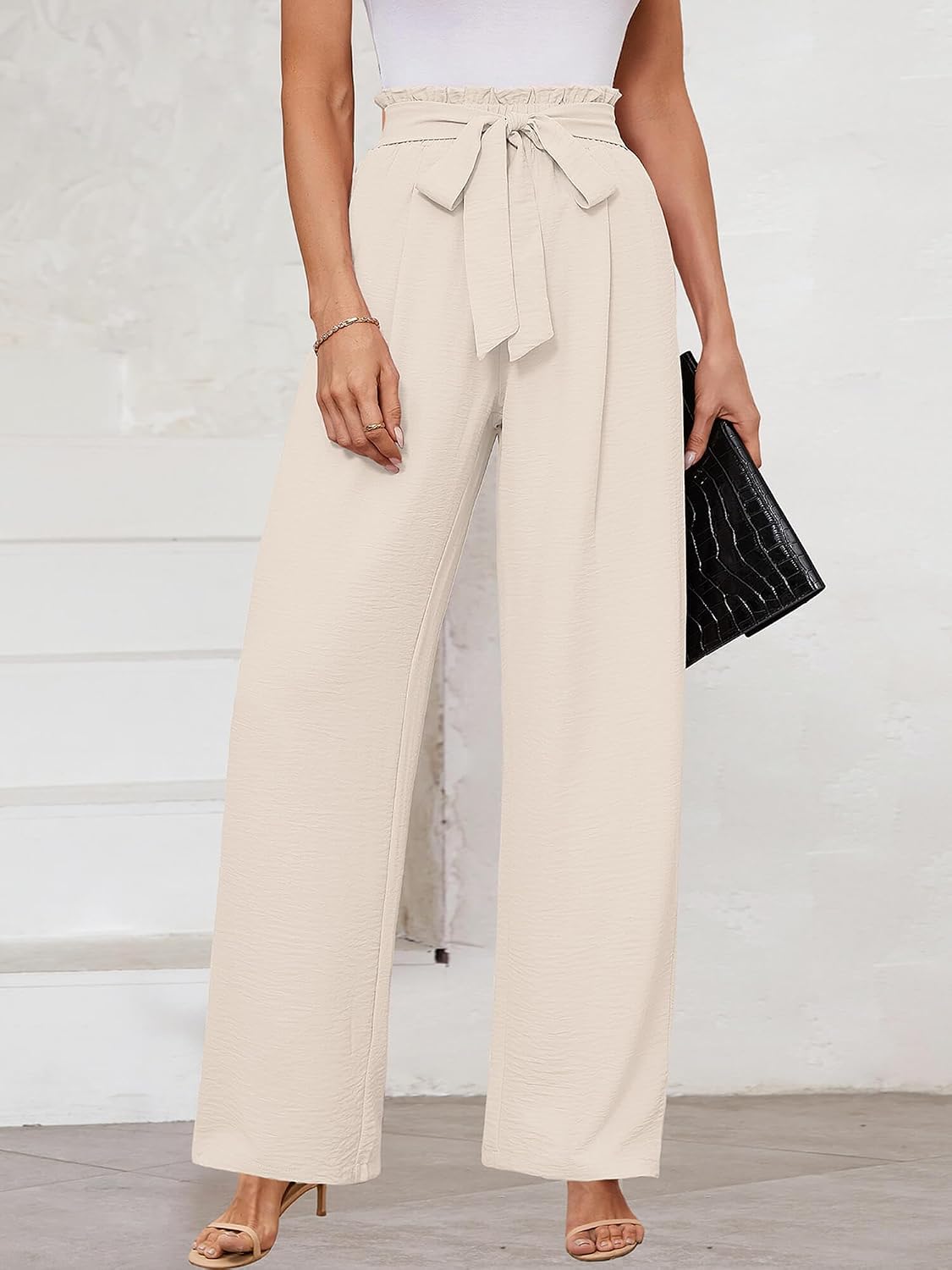 Detalle de KORSIS Women's Wide-Leg Lounge Pants, Polyester