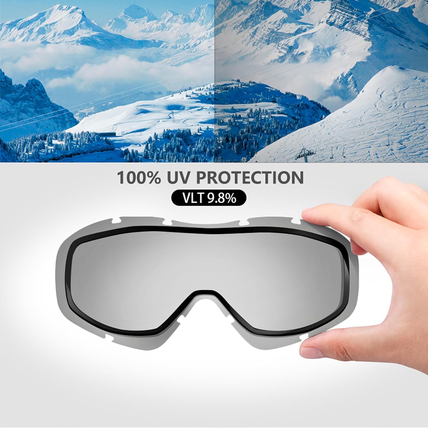 Detalle 2 de OutdoorMaster OTG Ski Goggles 100% UV Protection