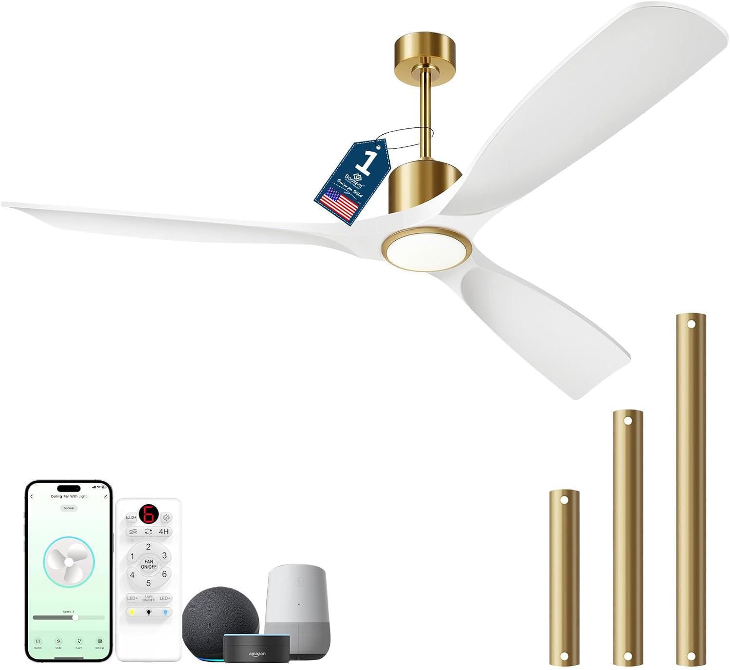 Detalle de BOOSANT Ceiling Fan 60-Inch