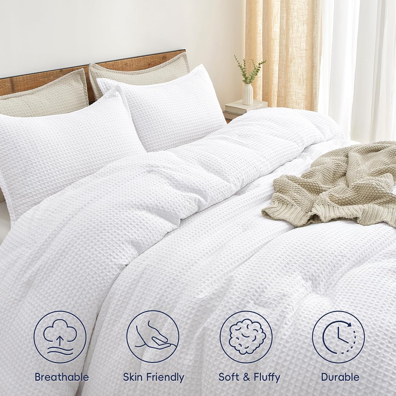 Thumbnail 2 de PHF Waffle Comforter Set King