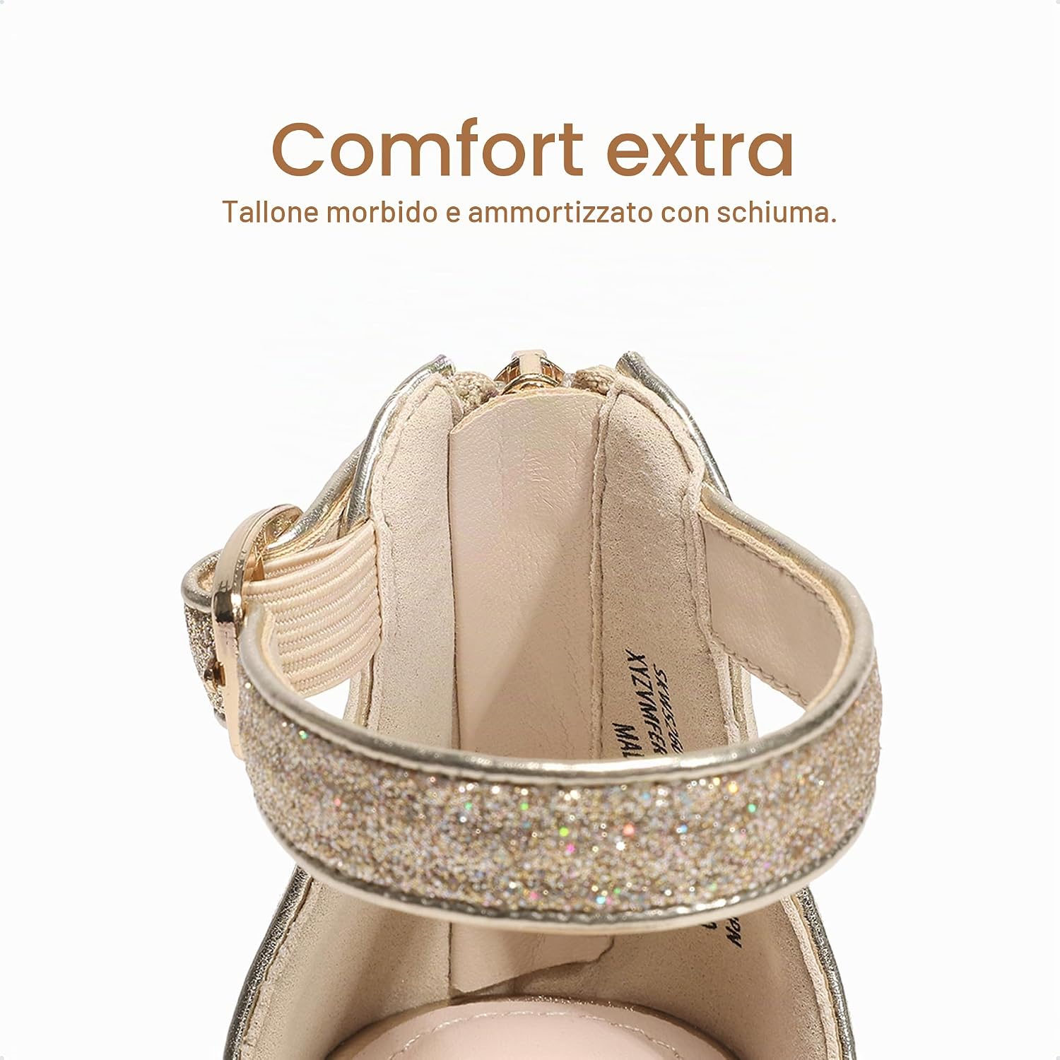 Detalle de DREAM PAIRS Sandali Estivi con Zeppa e Plateau per Bambine e Ragazzine – Flatform a Punta Aperta