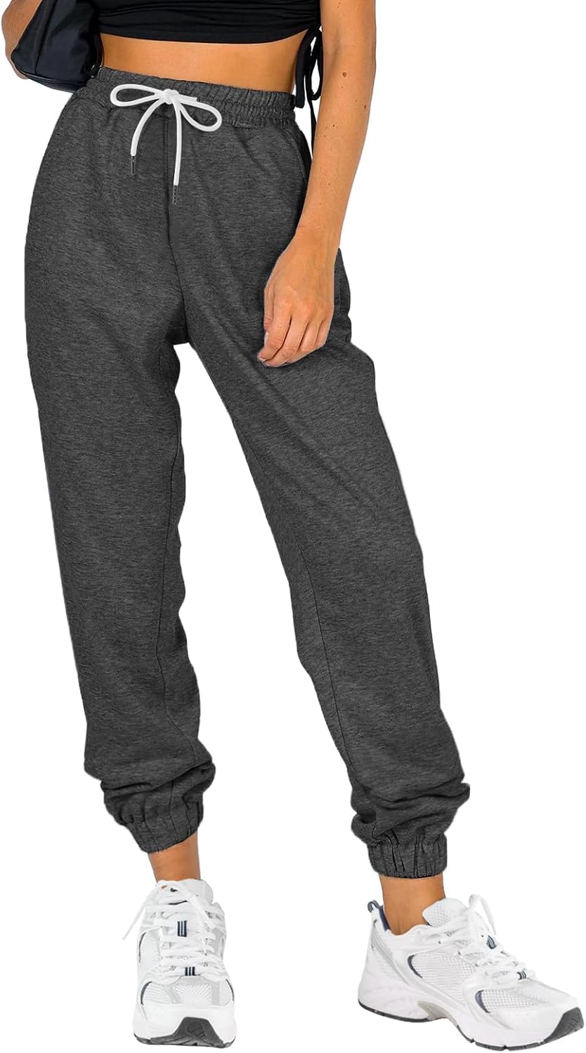 Detalle de ATHMILE Women’s Sweatpants Baggy Joggers (High-Waisted, Lightweight) for Workout & Lounge