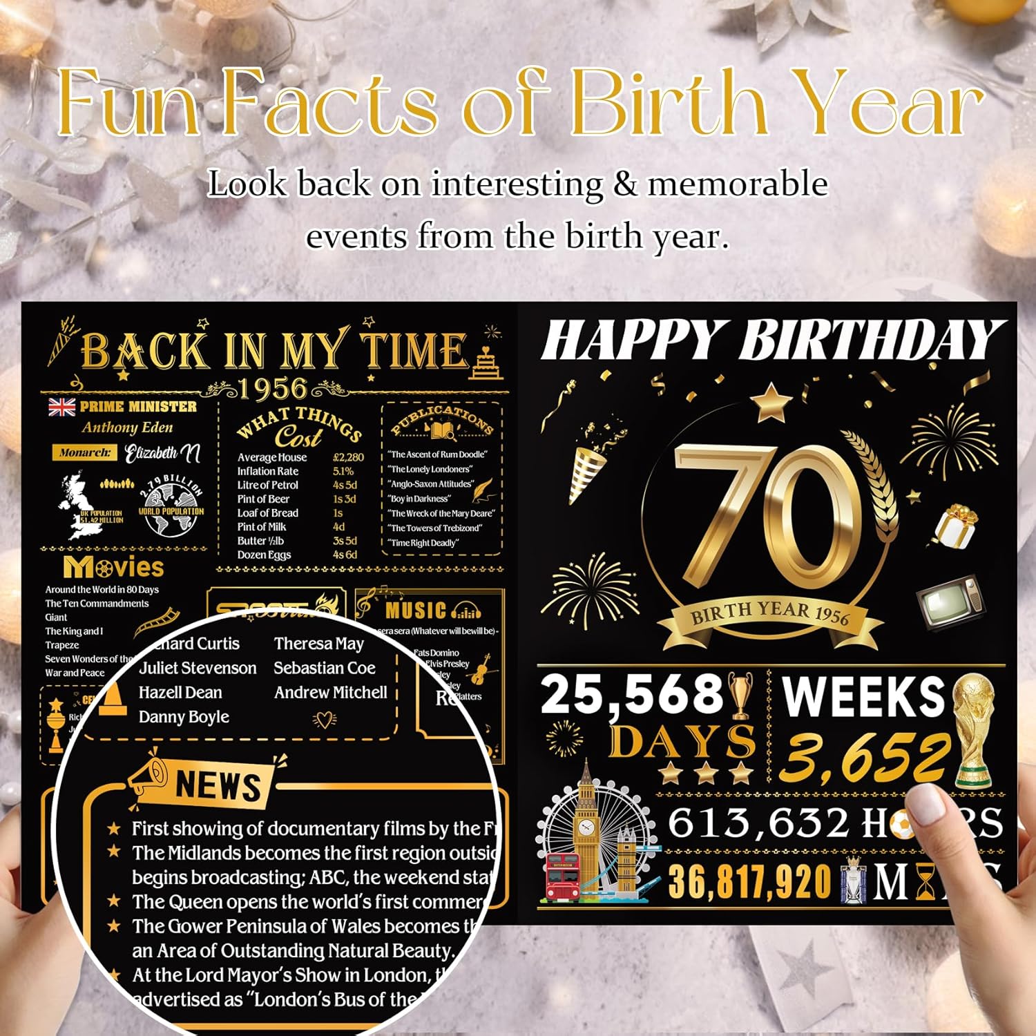 Thumbnail 1 de 70th Birthday 3D Pop-Up Card for Grandma 🎁