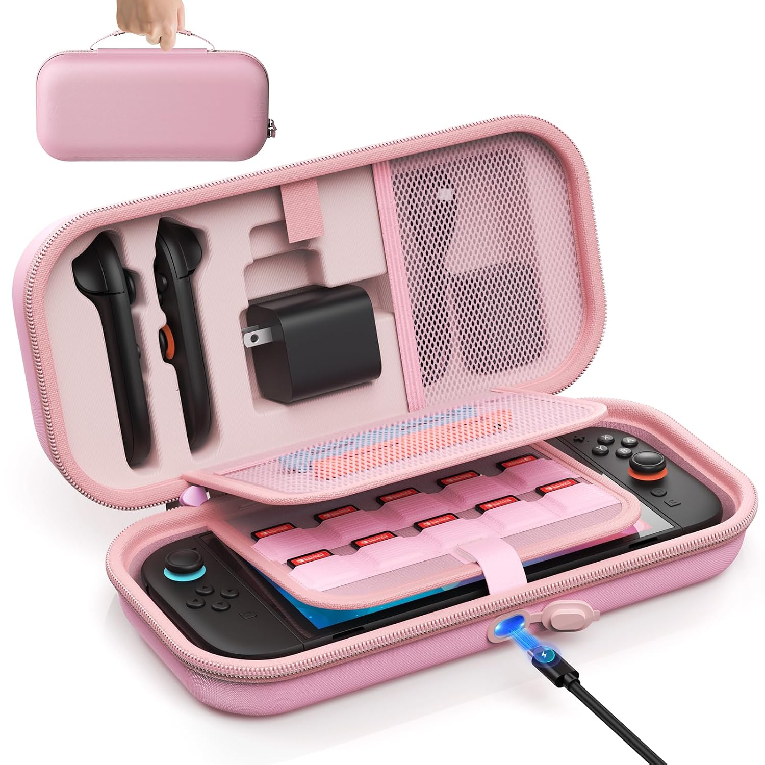 Detalle de Nintendo Switch 2 Carrying Case with 22-Game Storage