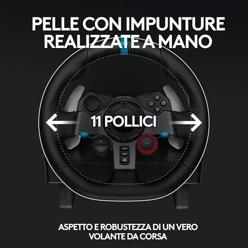 Detalle de Logitech G G29 Driving Force volante da corsa – fedeltà di guida e sensazione realistica per PS5, PS4 e PC