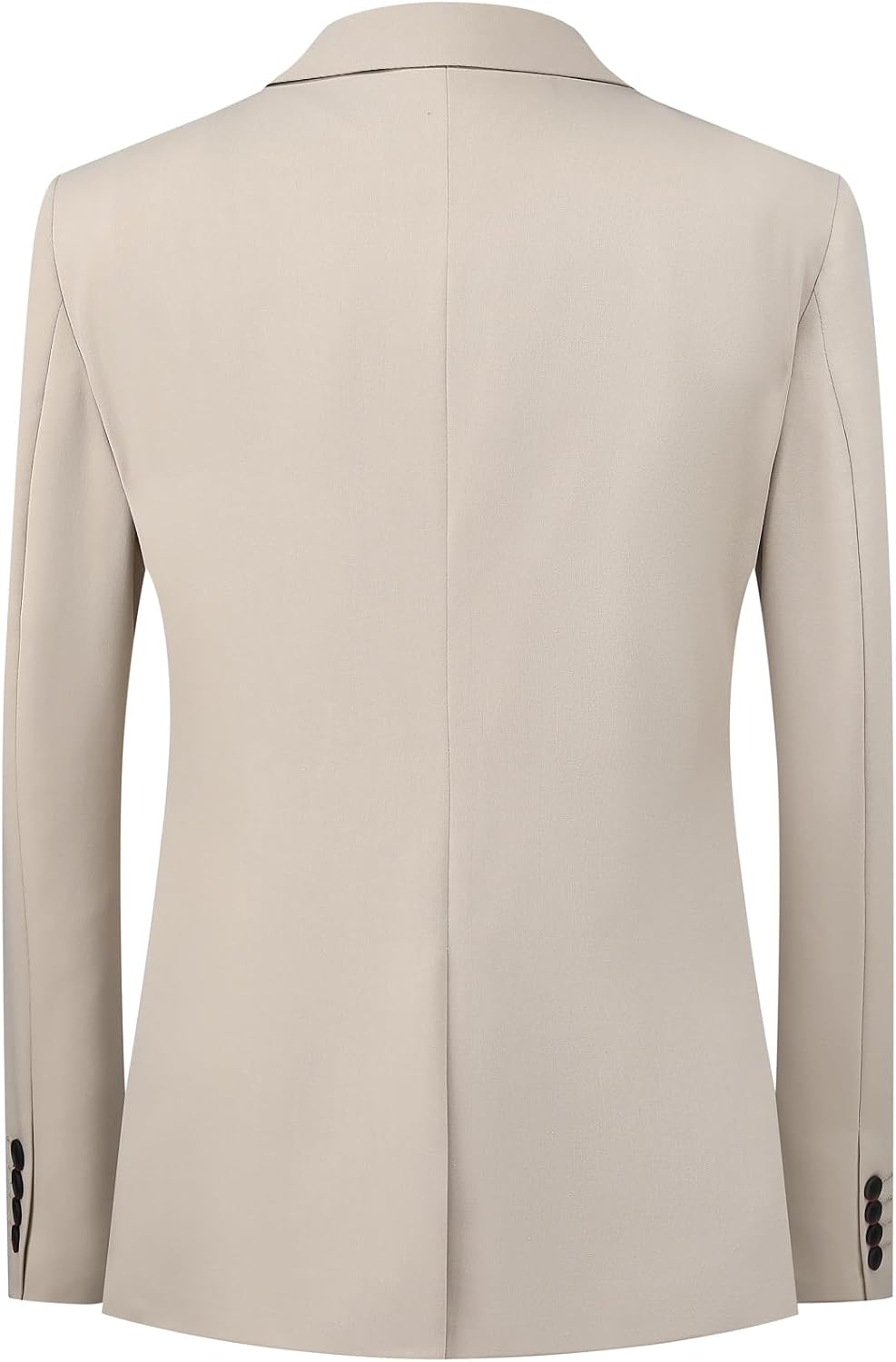 Detalle 2 de Allthemen Costumes Hommes Mariage 3 Pièces – Veste Formelle 2 Boutons Élastique, Gilet et Pantalon en Couleur Unie