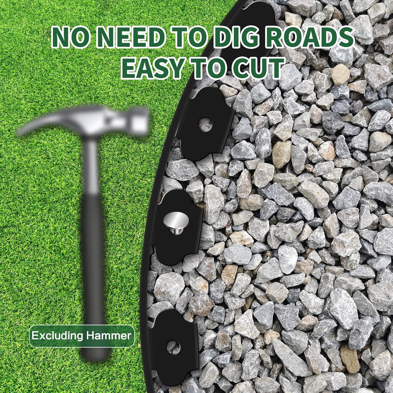 Thumbnail 5 de YEEBECA Bordura per Aiuola 10 cm x 10 m - Kit con 30 Ancoraggi in Acciaio e connettore, design a L